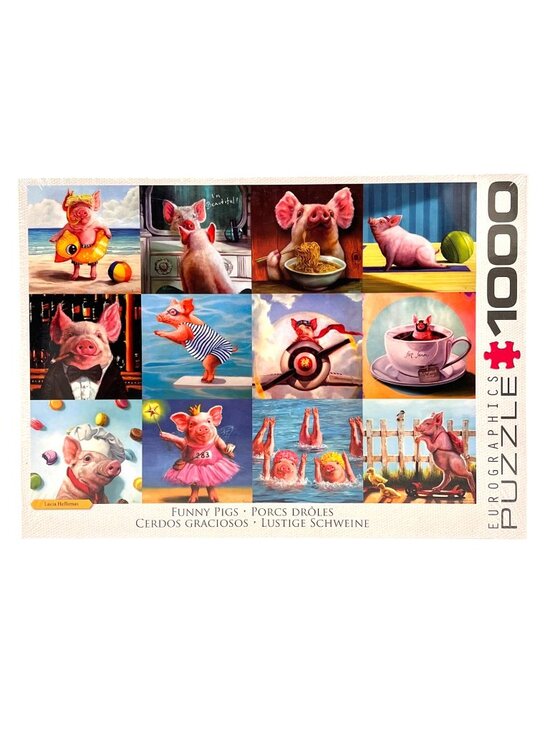 Eurographics Other - Funny Pigs 1000-Piece Jigsaw Puzzle By Eurographics Lucia Heffernan On Blueboard